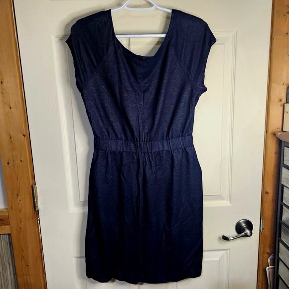 Saint Tropez West Sleeveless Dress with Zippered Pockets Gathered Waist S12 - Picture 2 of 7